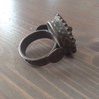 Antik etnikai kézműves bronz gyűrű