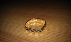 Modern Nagyméretű Véset Sterling Ezüst Gyűrű