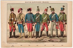 Magyar katonaság (Huszárok), 1892, eredeti, huszár, katona, régi, XVIII, XIX. század