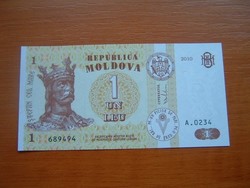 MOLDOVA  MOLDÁVIA 1 LEU 2010 UNC A.0234