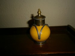 Antik  illatszeres palack: fém-kerámia
