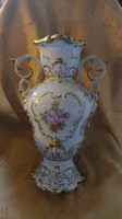 Hollóházi barokk 35 cm hibátlan váza