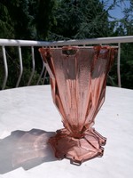 Art deco salmon colored vase