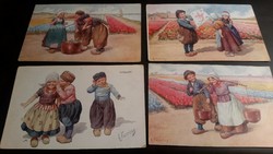 4db képeslap Gyerekek 1916 Kuk
