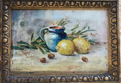 Apostolos Geralis - Csendélet citrommal és olivával