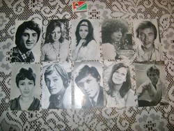 Színész, énekes fotók - 1971-81 - tíz darab