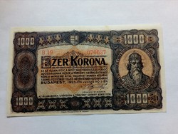 1000 korona 1923-as UNC