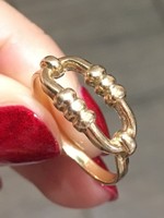 14 karátos vörösarany női gyűrű