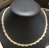 14 K női arany nyakék 3 színű aranyból
