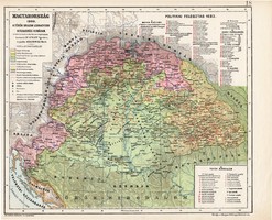 Magyarország térkép 1683, A török uralom legnagyobb kiterjedése korában, kiadva 1913, atlasz, régi