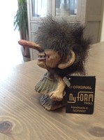 Régi kézműves norvég troll figura, új