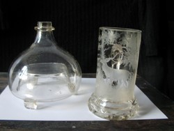 Üveg tárgyak a 19. századból