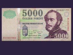 5000 FORINT - GYÖNYÖRŰ BANKJEGY 1999-BŐL
