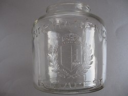 Antik, címeres befőttes üveg