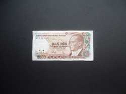 Törökország 5000 lira 1970