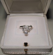 Szecessziós köves ezüst gyűrű