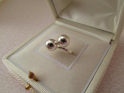 Bogyós ezüst gyűrű - gömb - retro 18 mm vagy 19,3 mm