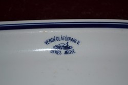  Alföldi kék tollazott virslis tányér   ( DBZ 0094 )