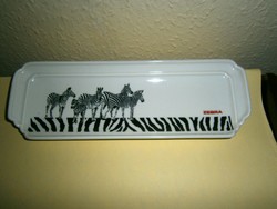Fogkefe  tartó -porcelánból -zebra mintás