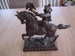 darazsiknak!Antik öntöttvas lovas szobor