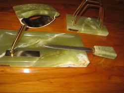 Onix  íróasztal  szett papírvágó kés tapper  borítéktartó 