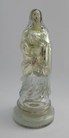 Foncsorozott üveg Krisztus-figura, 1900k. - Josef Janke, Haida