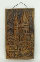 0L525 Jelzett Budapest kerámia falikép 28 x 16 cm