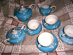 4 személyes Bohémia porcelán teás