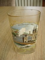 Festett Karlsbadi emlék üveg kúra pohár mércés