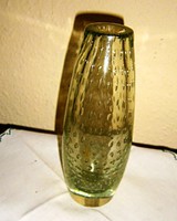 Muránói buborékos üveg  váza  