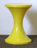 0N594 Retro sárga design műanyag szék pille szék