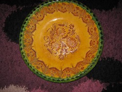  HATALMAS,kerámia tál, tányér, Mónus Vásárhely, 41x 6,5 cm (15)