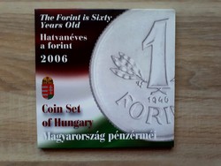 Hatvanéves a forint Forgalmi sor + Magyar Köztársaság Ezüst 1 Forint (2)