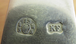 Antik 13 latos ezüst kassai evőkanál 1855.
