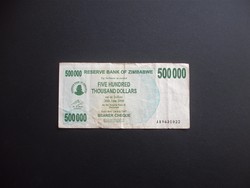 500000 dollár Zimbabwe