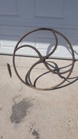 Real old large cast iron well wheel