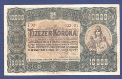 10000 Korona 1923 ORELL FÜSSLI ZÜRICH Bomba jó áron!!!