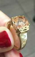 Citrin drágaköves női arany gyűrű