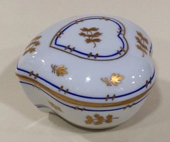 BATTHYÁNY MINTÁS SZÍV ALAKÚ BONBONIER HERENDI PORCELÁN 