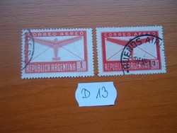 ARGENTÍNA 1+1 PESO 1940- 2 DB REPÜLŐ  D13