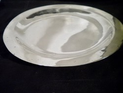 K331 Jelzett ezüstözött fém tányér 1900 körüli