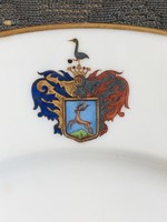Hüttl Tivadar címeres tányér