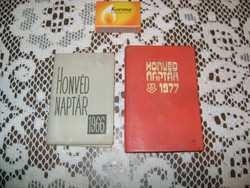 Retro Honvéd naptár - 1966, 1977 - két darab