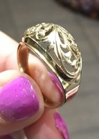 14 karátos kosaras arany gyűrű