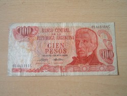 ARGENTÍNA 100 PESOS 1975 C: 00.000.001 - 10.500.000