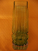 Zöld cseh vintage kristály váza