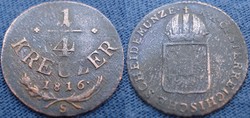 I. Ferenc 1/4 kreuzer   1816 s