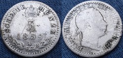 Ferenc József  5 krajczár   1859 A     Ag ezüst