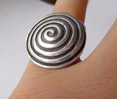 Egyedi nagyméretű Sezgin ezüst gyűrű