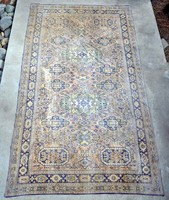 Kaukázusi szőnyeg mintás selyem mokett terítő , faliszőnyeg nagy ~3 méter 270 x 150 cm